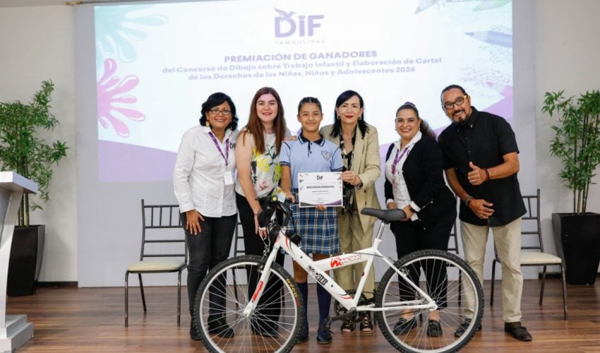 Premia DIF Tamaulipas a ganadores de los concursos estatales de dibujo y cartel sobre derechos y trabajo&nbsp;infantil