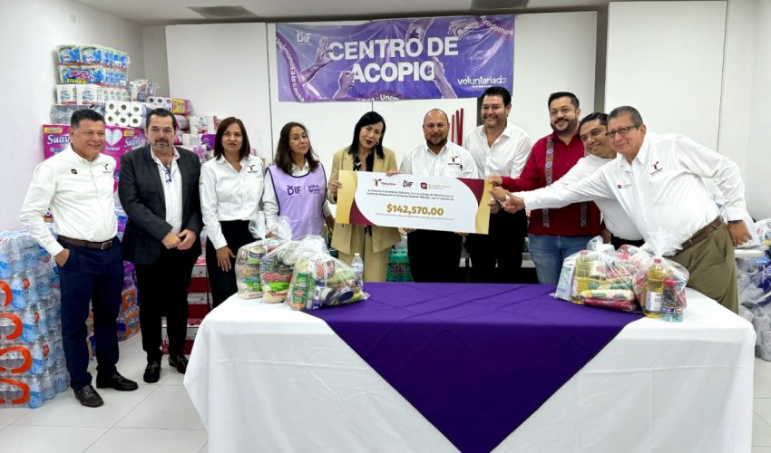 Entrega Secretaría General de Gobierno donativo para damnificados de la tormenta tropical&nbsp;Alberto