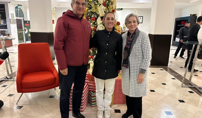 Llega presidenta Claudia Sheinbaum a Nuevo&nbsp;Laredo