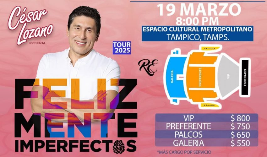Invita DIF Tamaulipas a la conferencia “Feliz Mente Imperfectos” de César&nbsp;Lozano