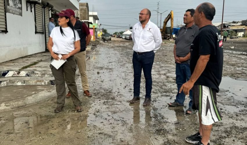 Recorre secretaria de Bienestar federal zonas afectadas por las lluvias en&nbsp;Reynosa