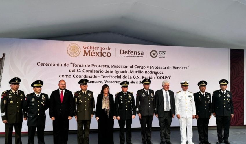 Asiste secretario general de Gobierno a ceremonia de toma de protesta del coordinador territorial de la Guardia Nacional en la Región&nbsp;Golfo