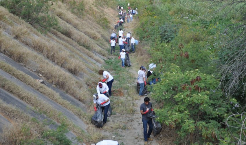 Impulsan CONAGUA y Secretaría de Recursos Hidráulicos jornada de saneamiento en el río San&nbsp;Marcos