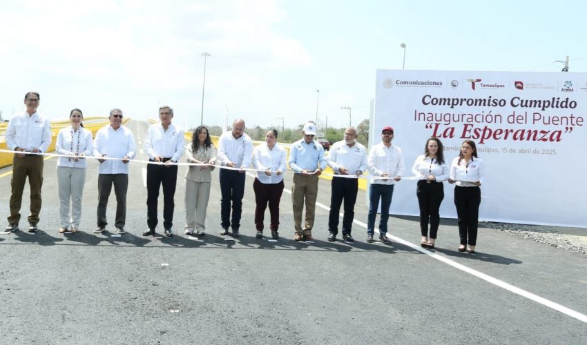 Inaugura Américo nuevo puente «La Esperanza», en&nbsp;Altamira