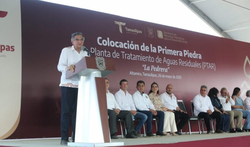 Tendrá Altamira nueva Planta Tratadora de Aguas Residuales; Américo pone primera&nbsp;piedra