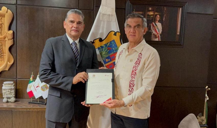 Entrega gobernador nombramiento a nuevo secretario de Seguridad de&nbsp;Tamaulipas