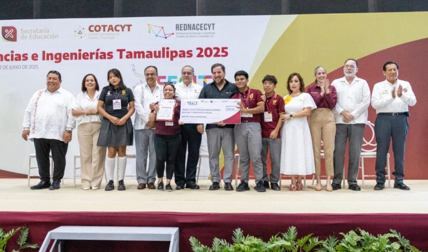 Reconocen a jóvenes talentos en la Feria de Ciencias e Ingenierías Tamaulipas&nbsp;2025