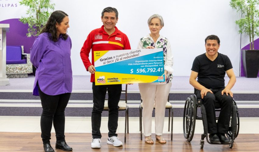 Atestigua María de Villarreal entrega de donativo de la campaña de redondeo de Oxxo en&nbsp;Tamaulipas