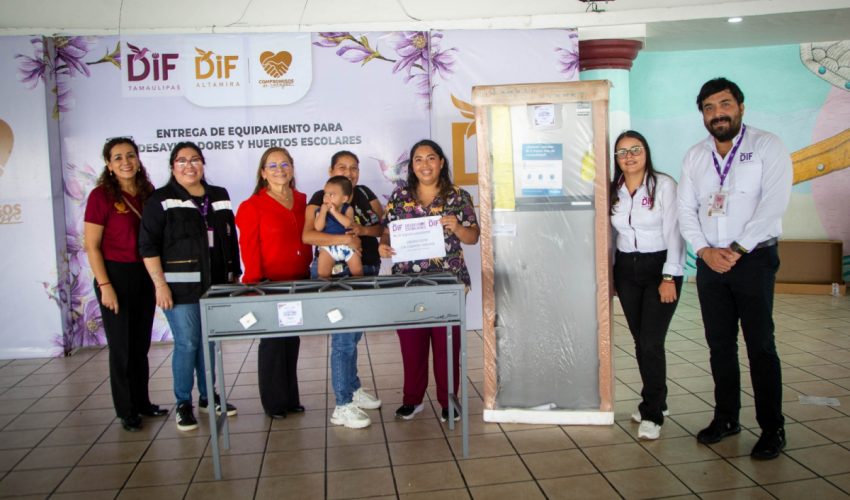 Continúa DIF Tamaulipas equipando desayunadores escolares y comedores&nbsp;comunitarios