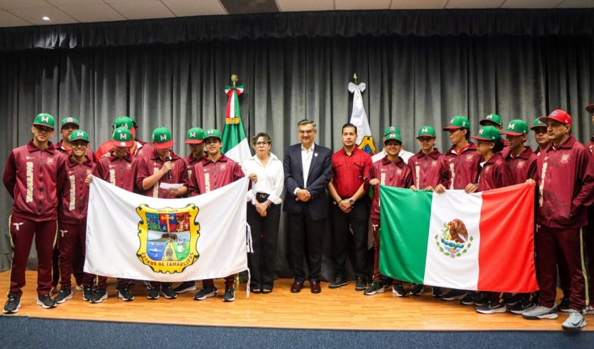 Abanderó gobernador Américo Villarreal a beisbolistas tamaulipecos rumbo a Torneo&nbsp;Latinoamericano