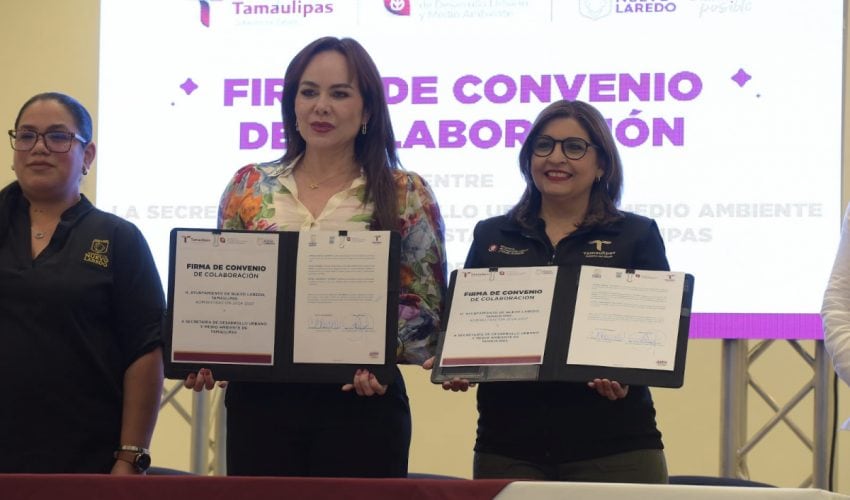 Firman SEDUMA y Nuevo Laredo alianza por un futuro más&nbsp;verde