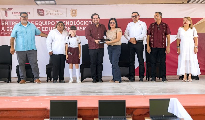 Entrega SET equipo tecnológico a primarias y telesecundarias en&nbsp;Reynosa