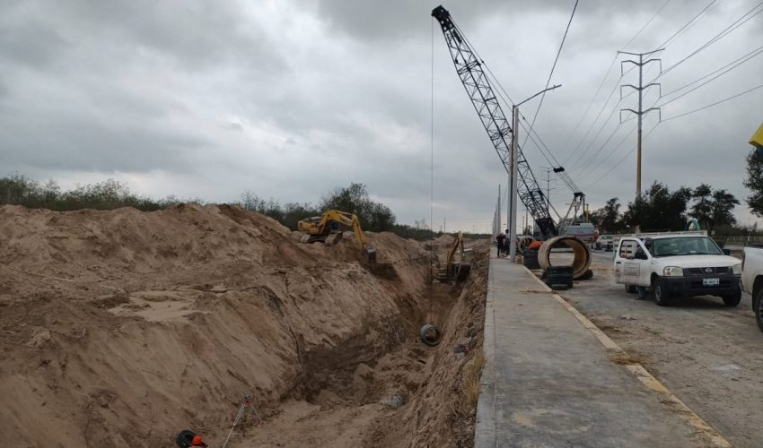 Construcción de colector sanitario transforma infraestructura urbana en&nbsp;Reynosa