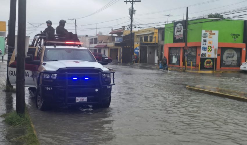Activa Guardia Estatal Plan Tamaulipas en Matamoros tras fuertes&nbsp;lluvias