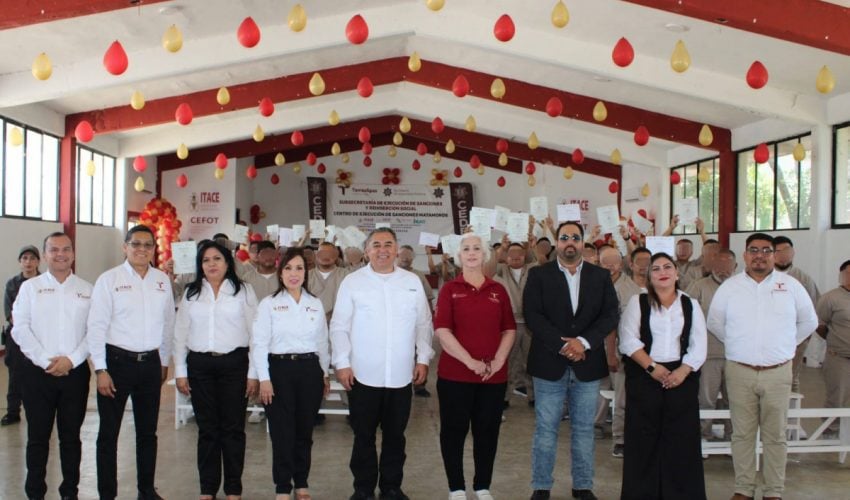 Entregan CEDES Matamoros e ITACE constancias de capacitación laboral a&nbsp;PPLs