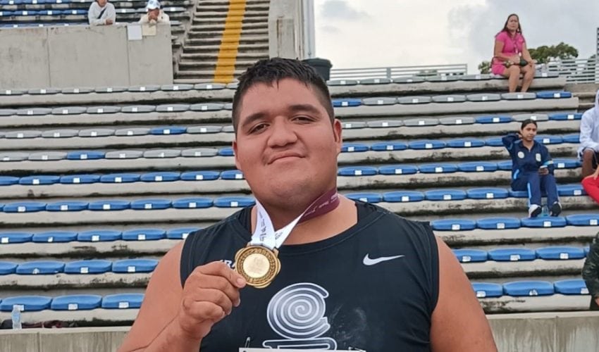 Gana estudiante del COBAT primer lugar en lanzamiento de bala en los Juegos Deportivos Nacionales de Educación Media&nbsp;Superior
