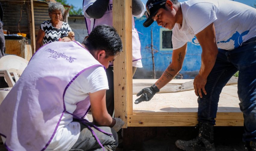 Continúan DIF Tamaulipas, INJUVE y TECHO construyendo vivienda progresiva para población&nbsp;vulnerable