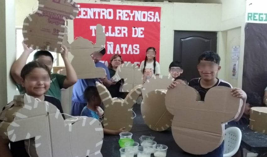 Fomentan valores y prevención del delito con taller infantil de piñatas en&nbsp;Reynosa